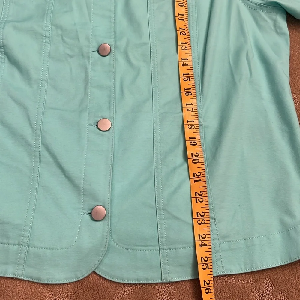 Allison Daley Mint Green Button Up Jacket, Sz 18